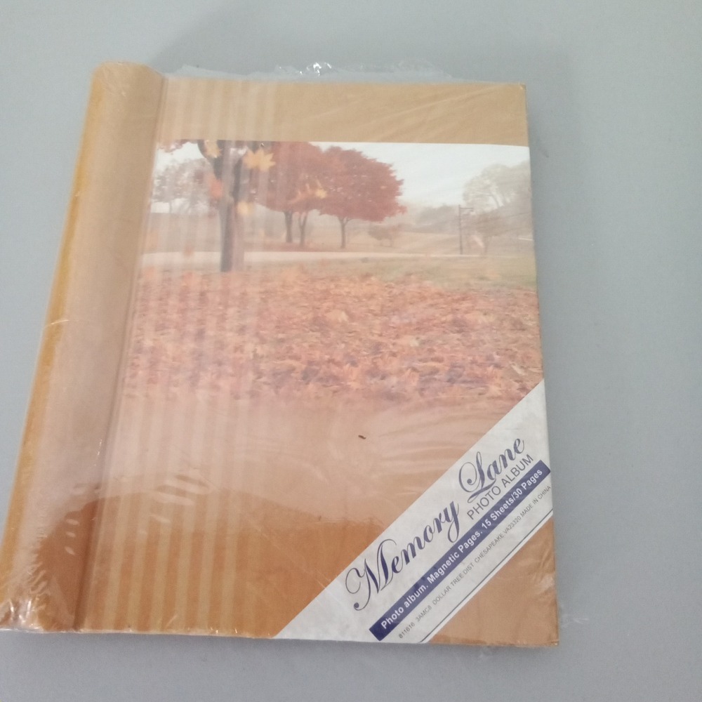 Memory Lane Magnetic Photo Album 15 Sheets 30 Pages Autumn Fall Landscape Design